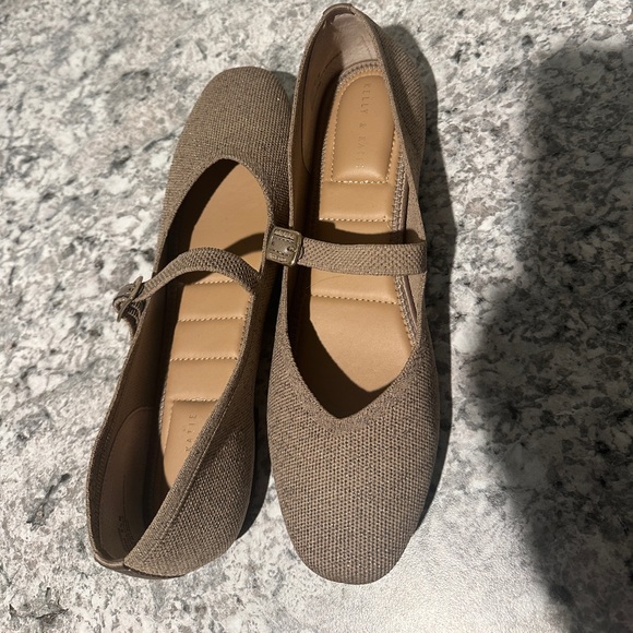 Kelly & Katie Shoes - Kelly & Katie Taupe Mary Jane Flats